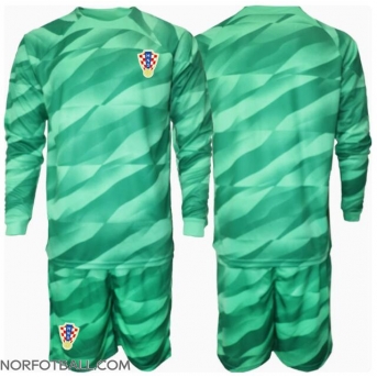 Billige Fotballdrakt Kroatia Keeper Replika Bortedraktsett Barn EM 2024 Langermet (med bukser)